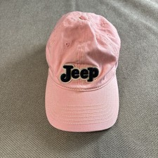 Jeep Adult Pink Hat with White Embroidered Logo Strap Back