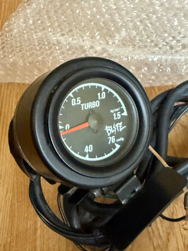 BLITZ 52mm Boost Gauge old logo meter RARE HKS DEFI GREDDY NISMO SKYLINE SUPRA - Image 3 of 3