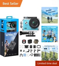 Professional WiFi Action Camera - 4K Video, EIS 20MP for Ultimate Adventures