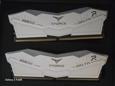 White T-Force Delta RGB DDR5 RAM 32GB(2x16GB) 5200 with XMP 3.0