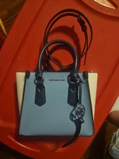 NWT Michael Kors Mercer Medium Logo and leather Accordion crossbody bag, $298
