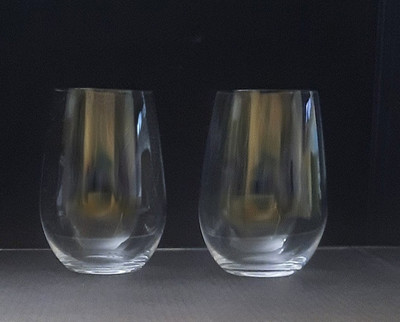 Riedel Riesling/ Sauvignon Blanc Stemless Wine Glasses Set of 2  13 oz / 4.25 in