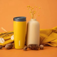 NWT Owala 20 oz SmoothSip Slider Coffee Tumbler Stainless Steel Mug Golden Quest