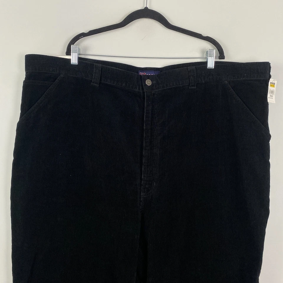 Pantalones de trabajo de carpintero de pana negra Harbor Bay para hombre 52x32 Foto 2 de 4