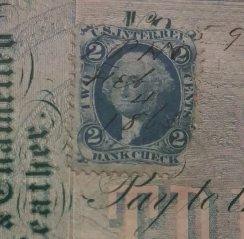 SLING'S 🪙 RARE Vintage 1863 Newark New Jersey Bank Check