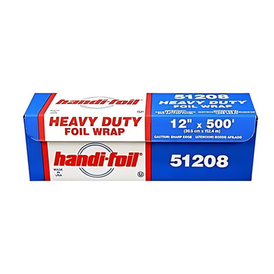 Handi-Foil Heavy Duty Aluminum Foil Wrap 12'' x 500' Commercial Kitchen Catering