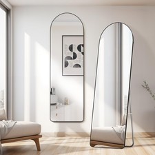 160x50cm Large Arched Floor Mirror with Stand, Full Length Wall Mounted Mirror