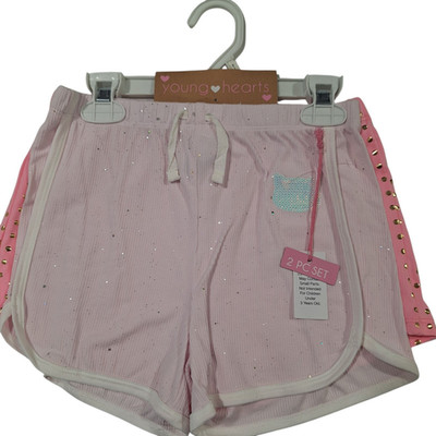 Set of 2 shorts for girls size 7-8 new fashion colors