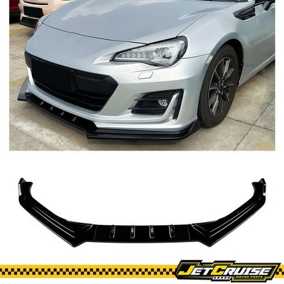 Fits 17-20 Subaru BRZ IKON Front Bumper Lip Splitter Spoiler PP Gloss Black 3PCS