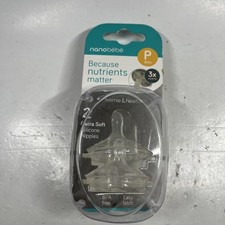 Nanobebe Silicone Nipples Triple Vented Twin Pack Preemie Extra Soft Broken Case