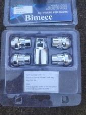 BIMECC Wheel Locking Nuts - Fits Ford-Honda  Mazda-Mitsubishi-Toyota - M12x1.5