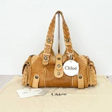 Chloe Silverado Leather Handbag Shoulder bag Light Brown y2k