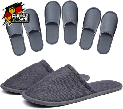 Spa Hotelslipper Gästehausschuhe Set Frottierslipper Pantoffeln Herren Damen Uni