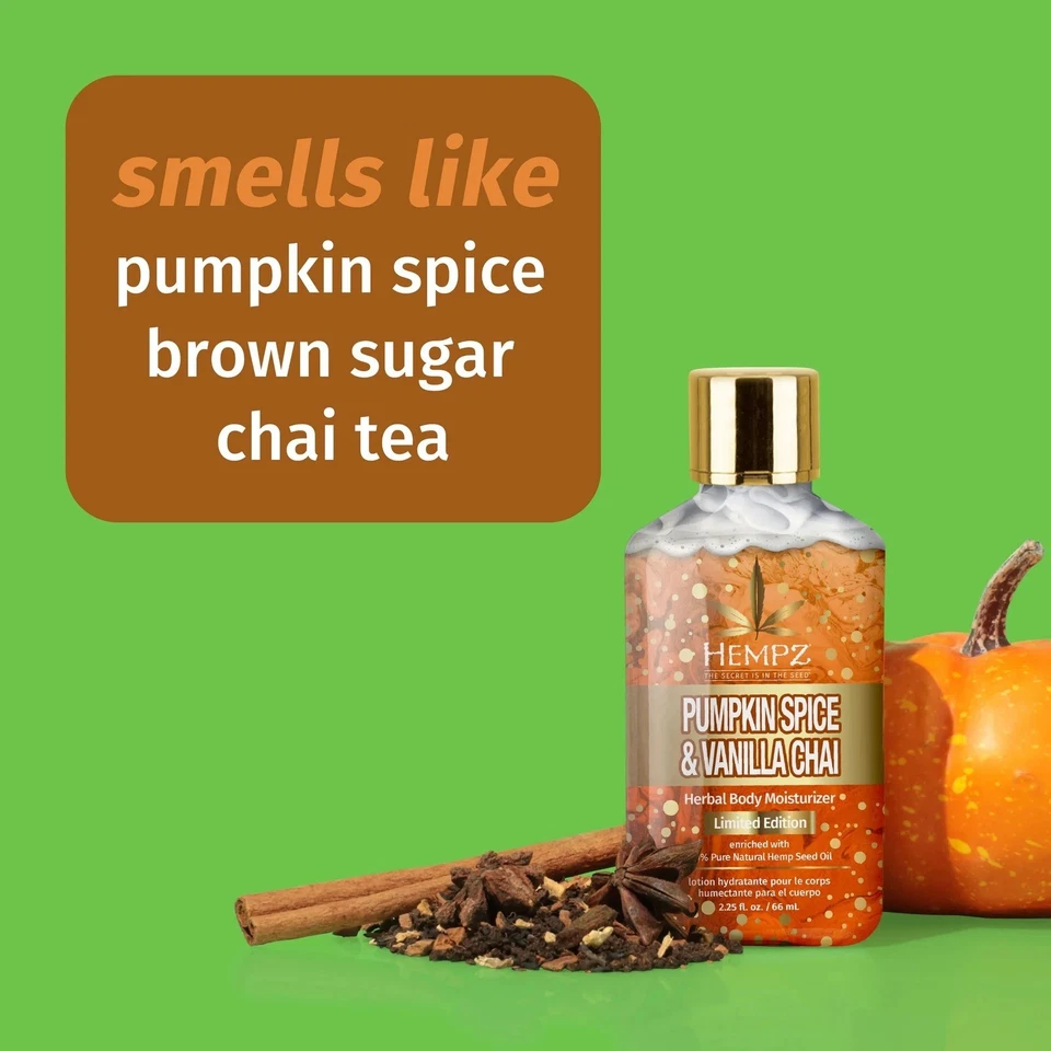 大麻 6 包南瓜香料和香草柴保湿霜 2.25 盎司身体乳液假日 — 第 4/4 张图片