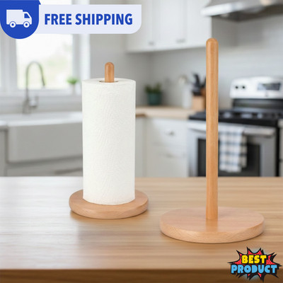 1pc Wooden/Bamboo Tissue Paper Holder Freestanding Tissue Dispenser