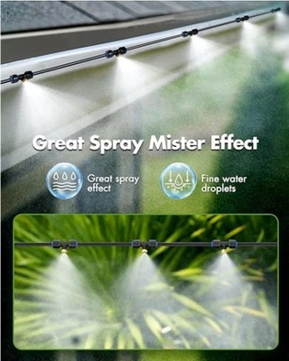 Misters Outside Patio with Water Filter 59Ft Misting system Line WE SHIP OVERSEA