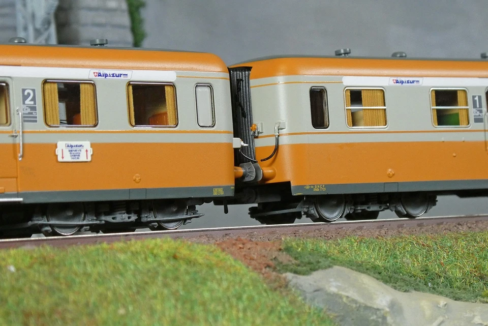 Jouef HJ2463 Autorail diesel RGP 1 avec remorque, SNCF, gris/orange, alpazur - Photo 2/4