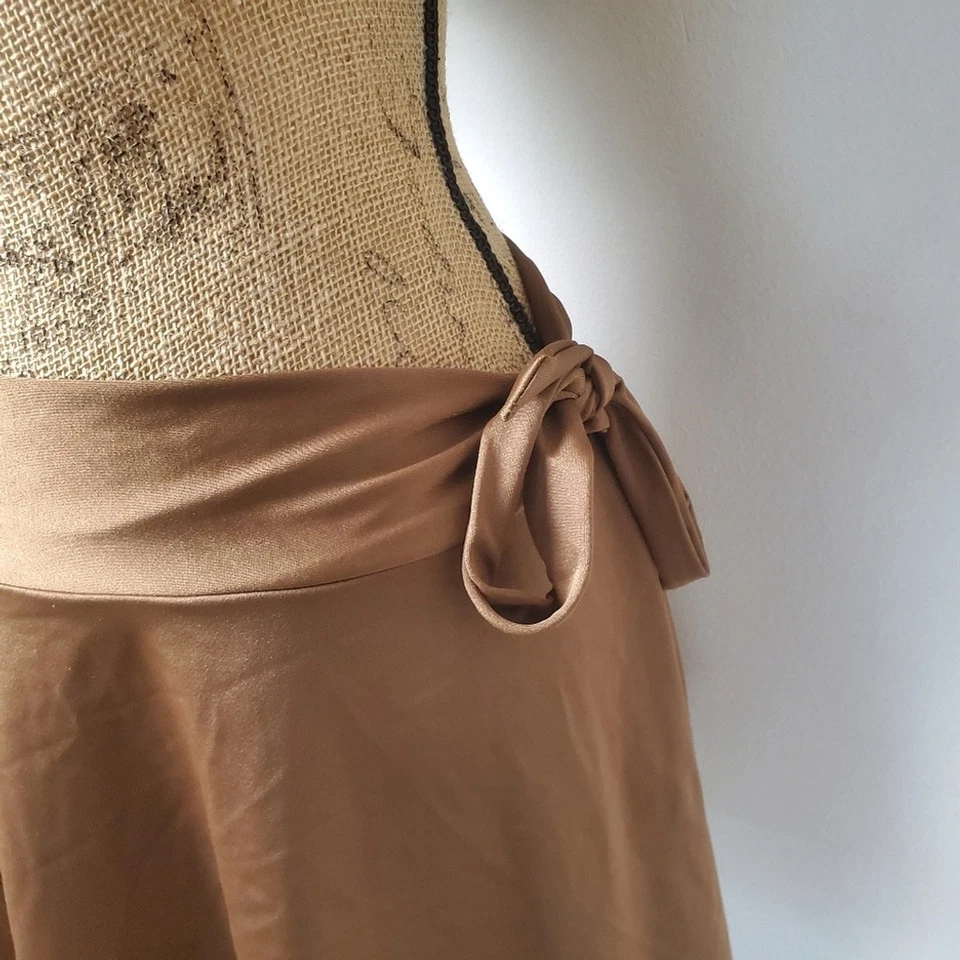 Женская элегантная юбка для плавания INC International Concepts коричневое золото размер большой - Изображение 4 из 4