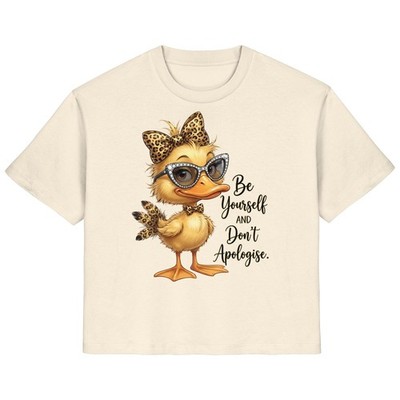 Damen Bio T-Shirt Ente Küken | Be Yourself | Organic Cotton Motiv-Shirt Leo Look