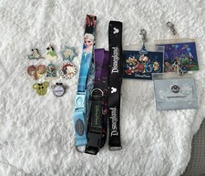 Disney Disneyland/DCA Juego de Prendedores con Cordones Aladdin Tiana Elsa Belle LOTE DISNEY