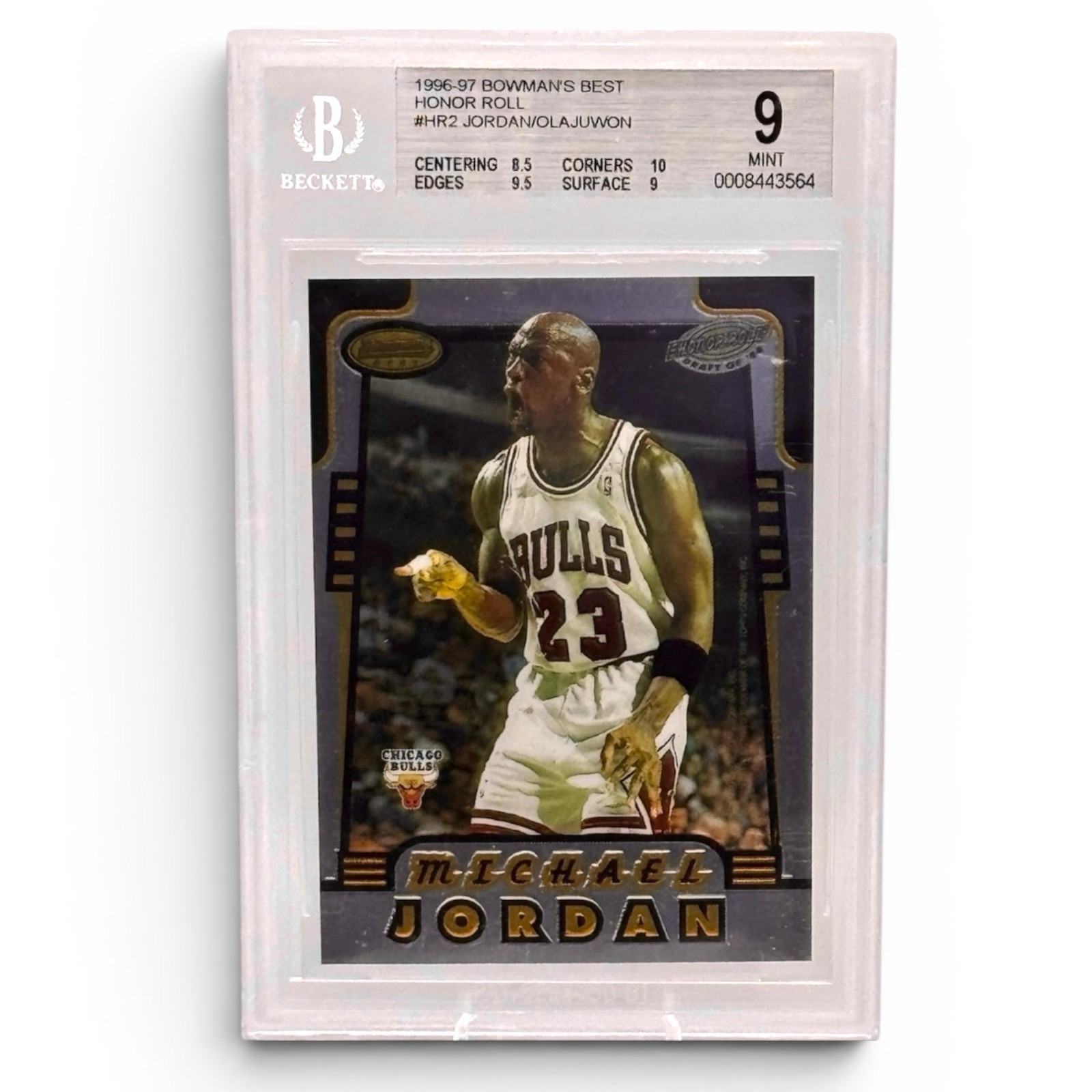1996-97 Bowman's Best Honor Roll Michael Jordan Hakeem Olajuwon BGS 9 Bulls