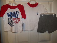 Thomas The Train Red White 3 Piece Shorts  Shirt Boys 12 Months NWT
