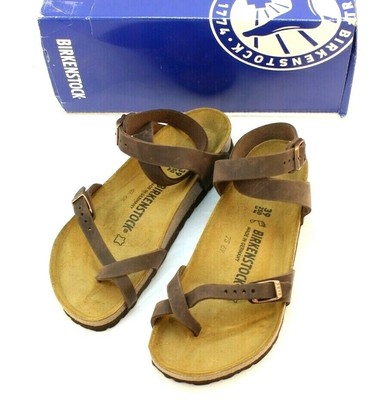 BIRKENSTOCK Yara Size 8 Dark Brown Nubuck Women's Comfort Sandals RETAIL  $125 | eBay