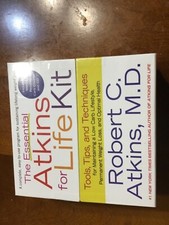 The essential Atkins for life kit includes menus recipes, card counter CD new