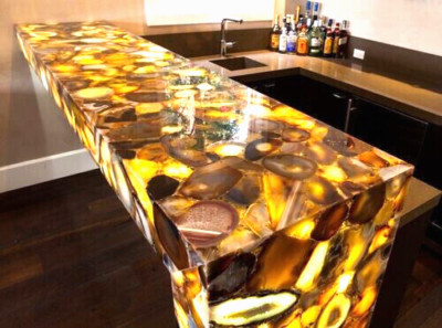 Natural Agate Counter Top, Bar Agate Counter Slab Top, Counter Top Decor Table 