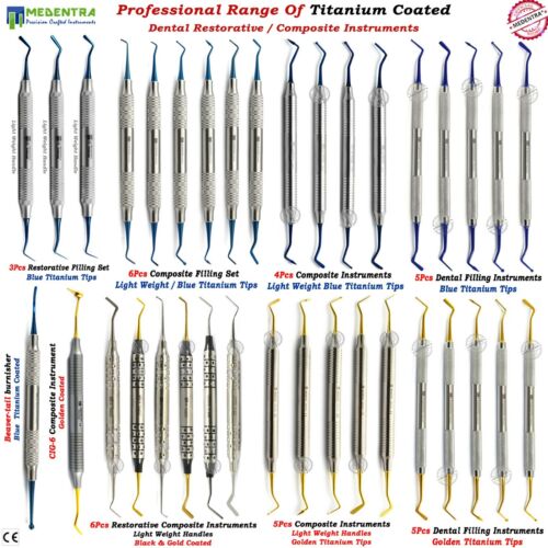Dental Restorative Composite Filling Instruments Light Weight Color Coated - Picture 1 of 14