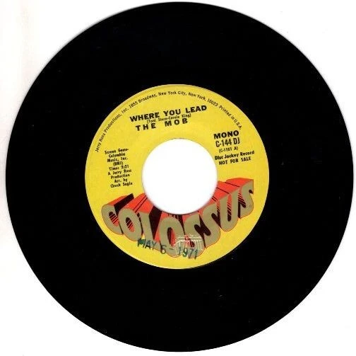 Mob - Where You Lead (Mono) / Stereo Version 7" Promotional 45 - Imagem 2 de 4