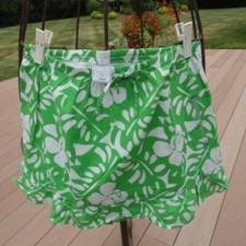 Girls Old Navy Hibiscus Green  White Skirt 14 NWT