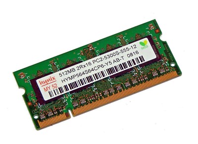 Hynix PC2-5300 512MB SODIMM 667 MHz DDR2 Laptop Printer Memory