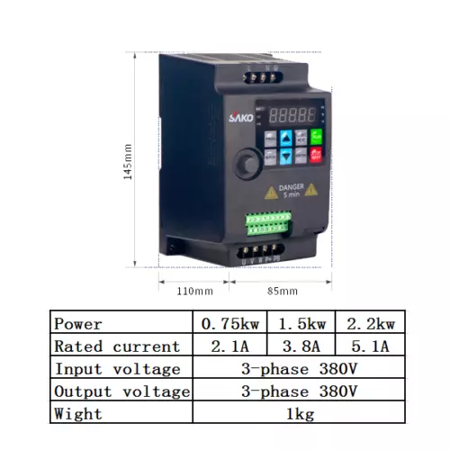 220V 380V 1.5KW 2.2KW 4KW 5.5KW Frequenzumrichter Frequenzumwandler Inverter VFD - Photo 21/33