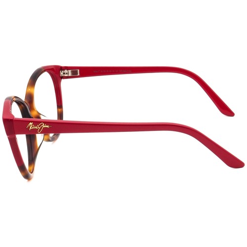 Maui Jim Sunglasses Frame Only MJ 725-66 Sunshine Tortoise/Red CatEye Italy 56mm - Picture 5 of 6
