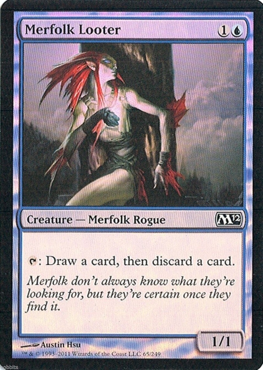 MTG - M12 - Merfolk Looter - 2X - Foil - NM | eBay