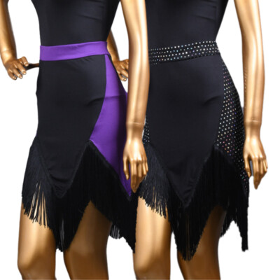 Latin Dance Samba Dance Irregular Tassel Short Skirt Rumba Cha Cha Skirt