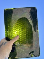 Blenko Dalle de Verre - 5209  medium olive green / Textured Back