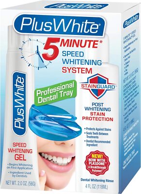 Plus White 5 Minute Premier Speed Whitening Gel Fast Gentle Enamel Friendly