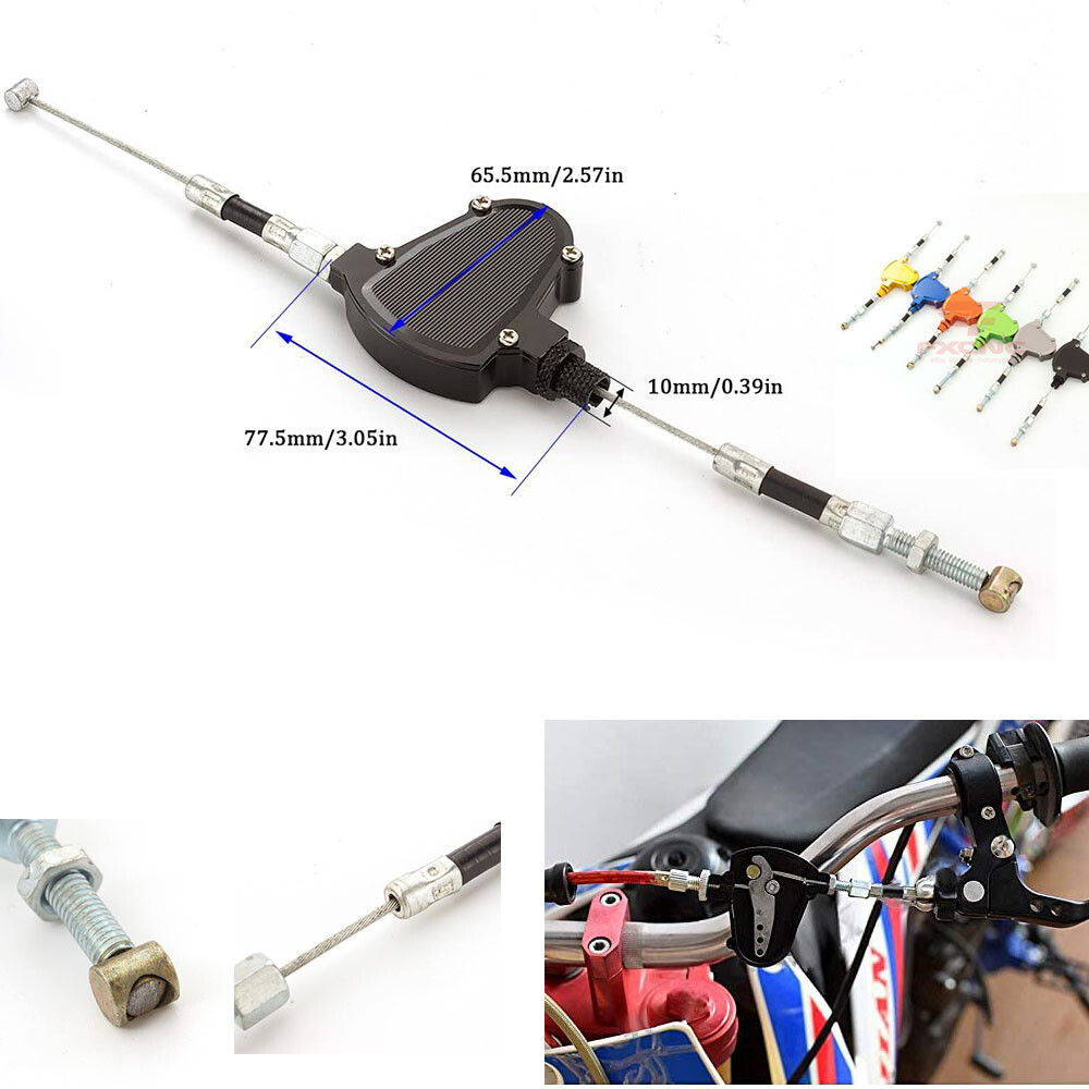 CNC Motorcycle Stunt Clutch Pull Cable Lever Replacement Easy System