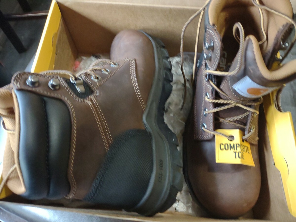 Carhartt Work Boots Mens 10 Brown Good CMW6174 EH SR Leather Lace Up Amazon.com | Carhartt Men main image 3