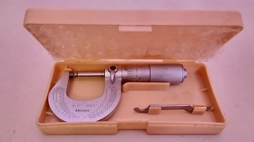 Mitutoyo MICROMETER 0-1" MACHINIST Tools Measuring Instrument Outside Mic