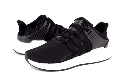 Adidas EQT Boost 93/17 BY1236 Milled Leather Black White Mens Size 6 NIB