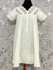 SoieRose Victorian Ivory Nightgown with Intricate Lace 100 Cotton - SR-1039