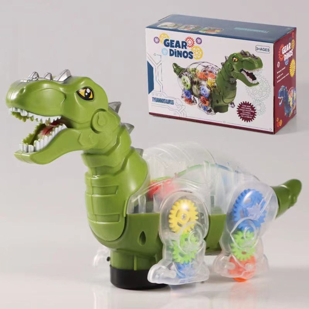 Green Dinosaur Toys Dinosaur Dino Game Toys Gears Walking Dinosaur Toy