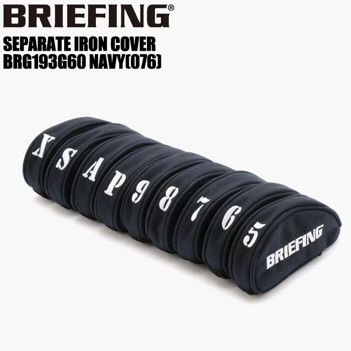 BRIEFING Golf SEPARATE IRON COVER 9 Pieces Set Navy BRG193G60 NEW