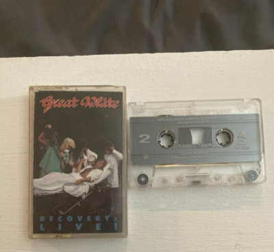 GREAT WHITE RECOVERY: LIVE! Cassette Tape OG 1987 Hard Rock Rare