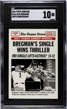 Pop 1 SGC 10 Alex Bregman 2018 Topps Heritage #166 100th Anniversary SSP /25 