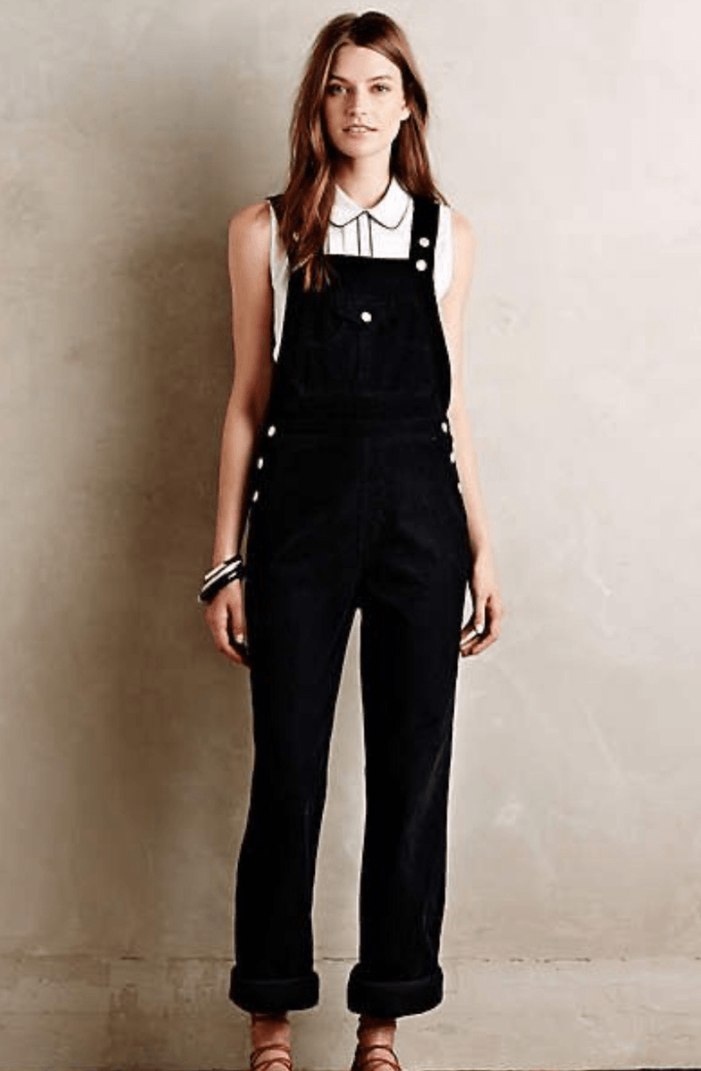 Alexa Chung for AG bunny black corduroy overalls UK
