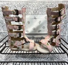 Joyfolie Jayla in Rose Floral Tall Gladiator Style Sandals Childs Size 6 EUC